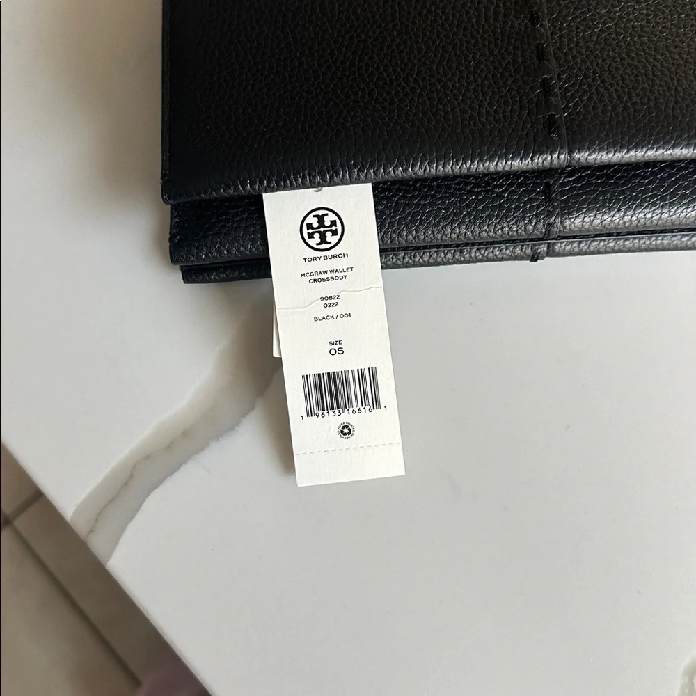 Tory Burch McGraw Pebble Leather Wallet Crossbody Clutch ~NWT~